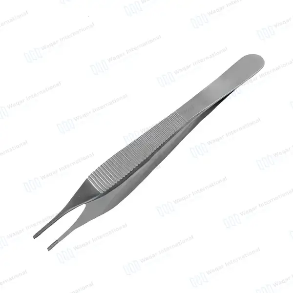 Adson Brown Tissue Forceps 4.75″ 7×7 Teeth - surgical instruments manufactured by Waqar International, Sialkot - view 3