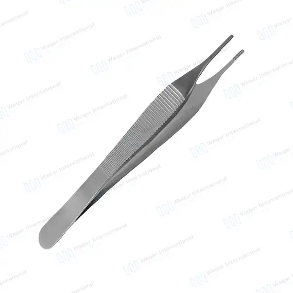Adson Brown Tissue Forceps 4.75″ 7×7 Teeth - surgical instruments manufactured by Waqar International, Sialkot - view 4