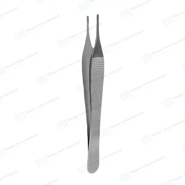 Adson Brown Tissue Forceps 4.75″ 7×7 Teeth - surgical instruments manufactured by Waqar International, Sialkot - view 5
