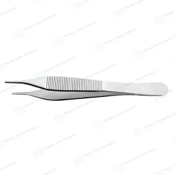Adson Dressing Forceps 4.75″ Straight Serrated - surgical instruments manufactured by Waqar International, Sialkot - view 5