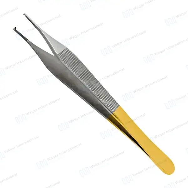 T/C Adson Micro Tissue Forceps 1×2 Teeth 4.75″ - surgical instruments manufactured by Waqar International, Sialkot - view 2