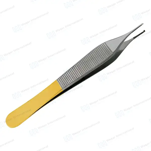 T/C Adson Micro Tissue Forceps 1×2 Teeth 4.75″ - surgical instruments manufactured by Waqar International, Sialkot - view 7