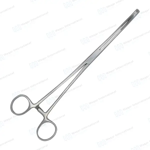 Foerster Dressing Forceps 25cm Curved Serrated Jaws - surgical instruments manufactured by Waqar International, Sialkot - view 5