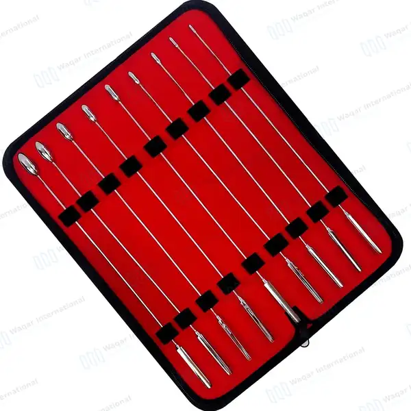 9 Pcs Bakes Rosebud Urethral Sounds Dilators Set 3mm-11mm - surgical instruments manufactured by Waqar International, Sialkot - view 7