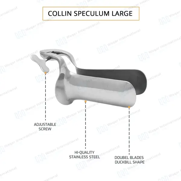 Collin Vaginal Speculum Large Gynecology Instruments - surgical instruments manufactured by Waqar International, Sialkot - view 4