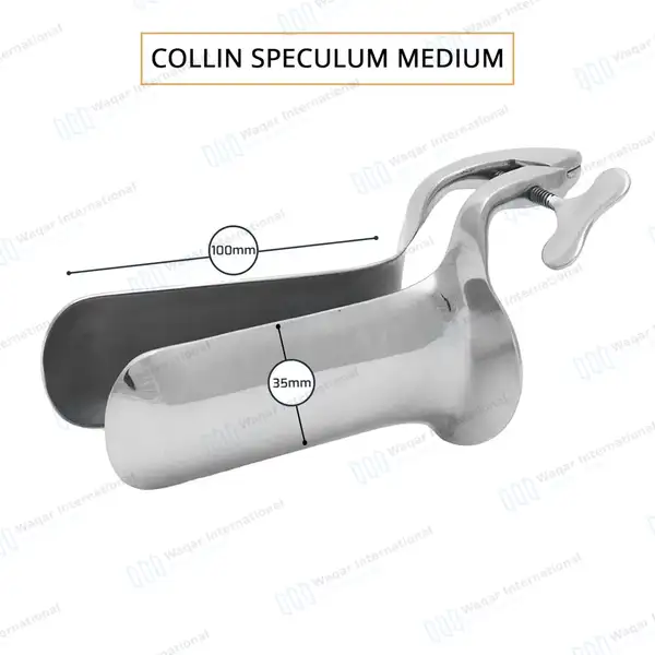 Collin Vaginal Speculum Medium Gynecology Instrument - surgical instruments manufactured by Waqar International, Sialkot - view 3