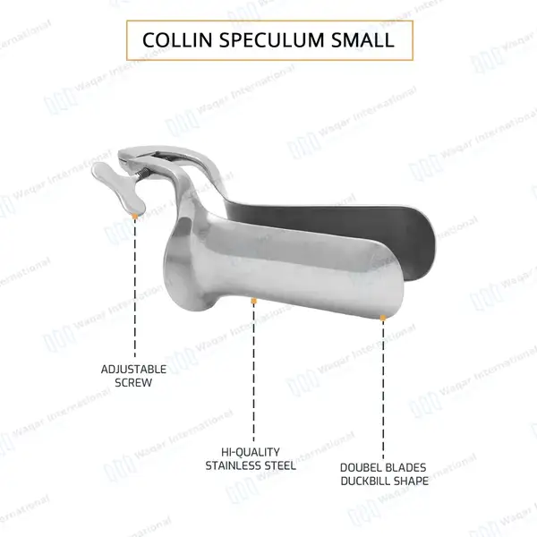 Collin Vaginal Speculum Small Gynecology Instrument - surgical instruments manufactured by Waqar International, Sialkot - view 4