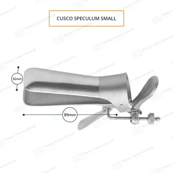 Cusco Vaginal Speculum with Side Screw – Small - surgical instruments manufactured by Waqar International, Sialkot - view 3