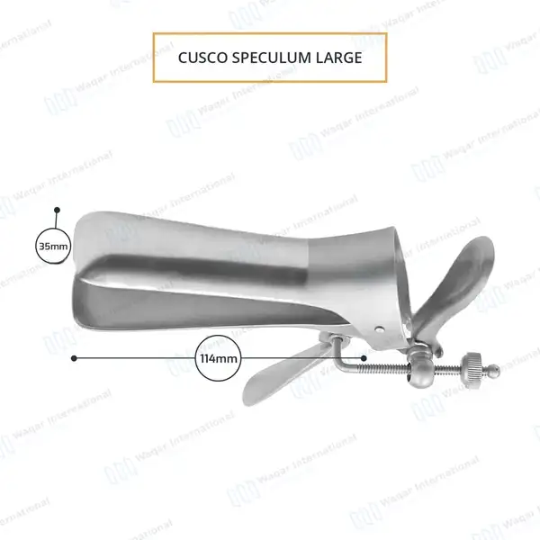 Cusco Vaginal Speculum with Side Screw – Large - surgical instruments manufactured by Waqar International, Sialkot - view 3