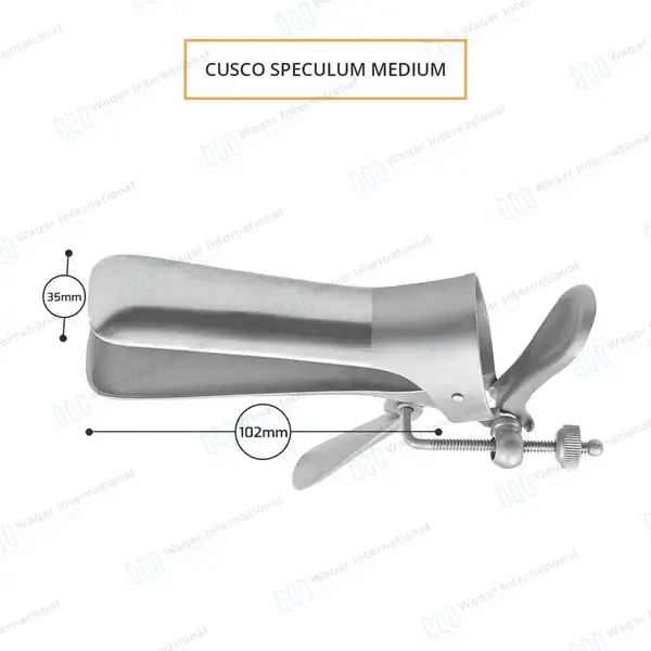 Cusco Vaginal Speculum with Side Screw – Medium - surgical instruments manufactured by Waqar International, Sialkot - view 2