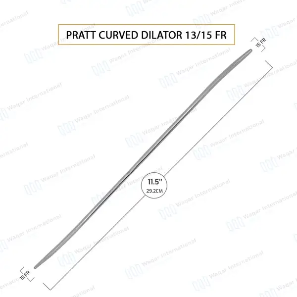 Double Ended Pratt Uterine Dilator 13/15 FR Curved - surgical instruments manufactured by Waqar International, Sialkot - view 3