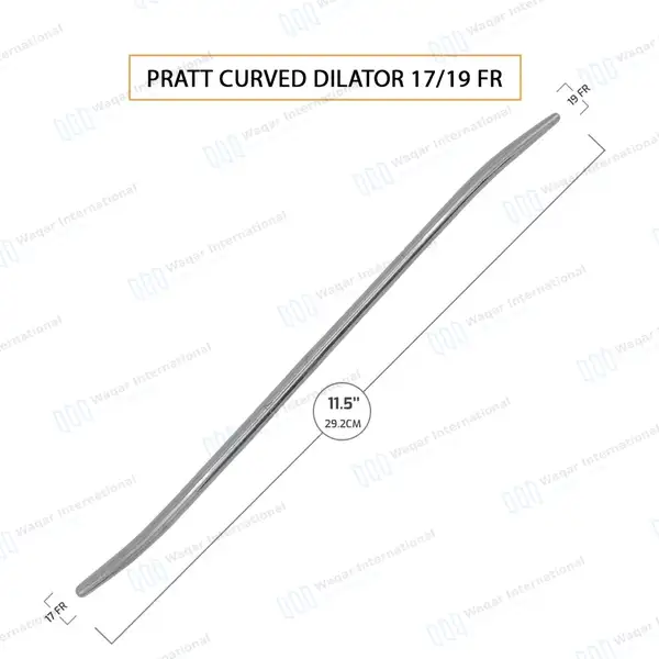 Double Ended Pratt Uterine Dilator 17/19 FR Curved - surgical instruments manufactured by Waqar International, Sialkot - view 3