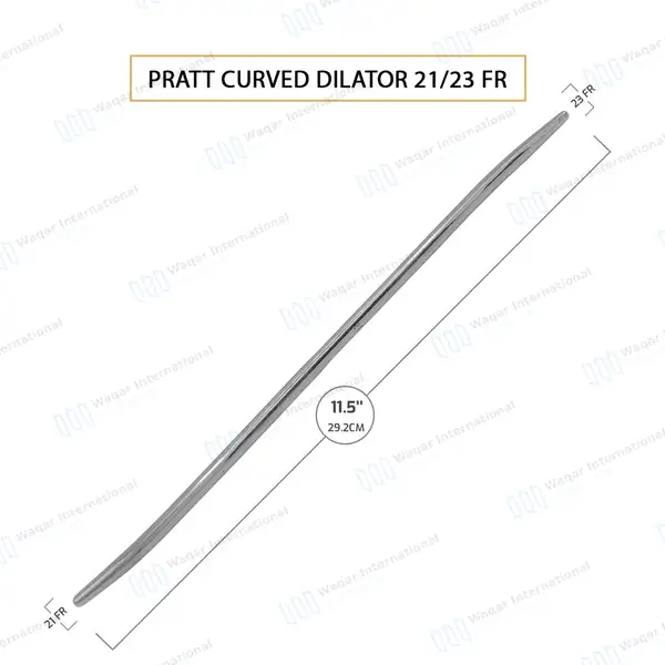 Double Ended Pratt Uterine Dilator 21/23 FR Curved - surgical instruments manufactured by Waqar International, Sialkot - view 3