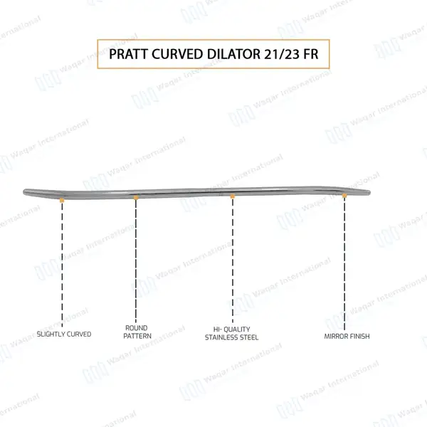 Double Ended Pratt Uterine Dilator 21/23 FR Curved - surgical instruments manufactured by Waqar International, Sialkot - view 4