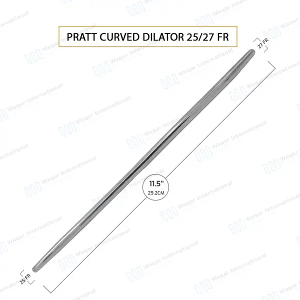 Double Ended Pratt Uterine Dilator 25/27 FR  Curved - surgical instruments manufactured by Waqar International, Sialkot - view 3