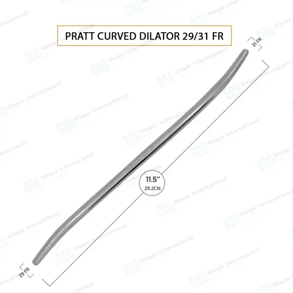 Double Ended Pratt Uterine Dilator 29/31 FR Curved - surgical instruments manufactured by Waqar International, Sialkot - view 3