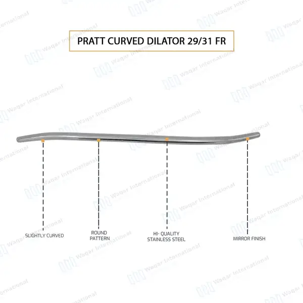 Double Ended Pratt Uterine Dilator 29/31 FR Curved - surgical instruments manufactured by Waqar International, Sialkot - view 4