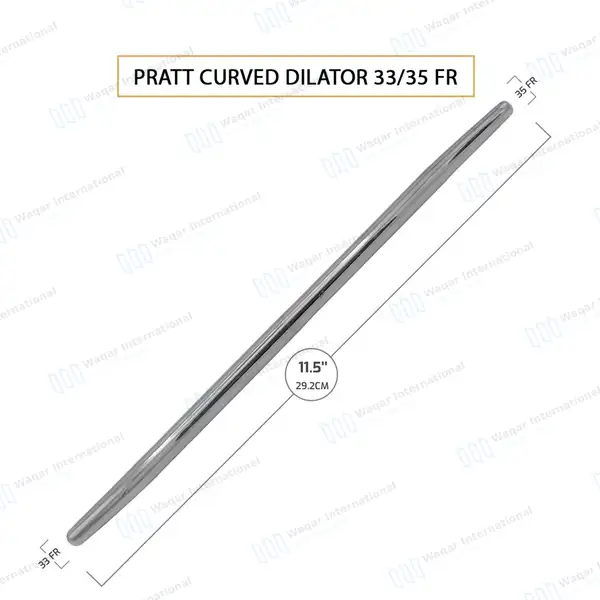 Double Ended Pratt Uterine Dilator 33/35 FR Curved - surgical instruments manufactured by Waqar International, Sialkot - view 3