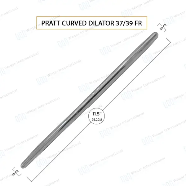 Double Ended Pratt Uterine Dilator 37/39 FR Curved - surgical instruments manufactured by Waqar International, Sialkot - view 3