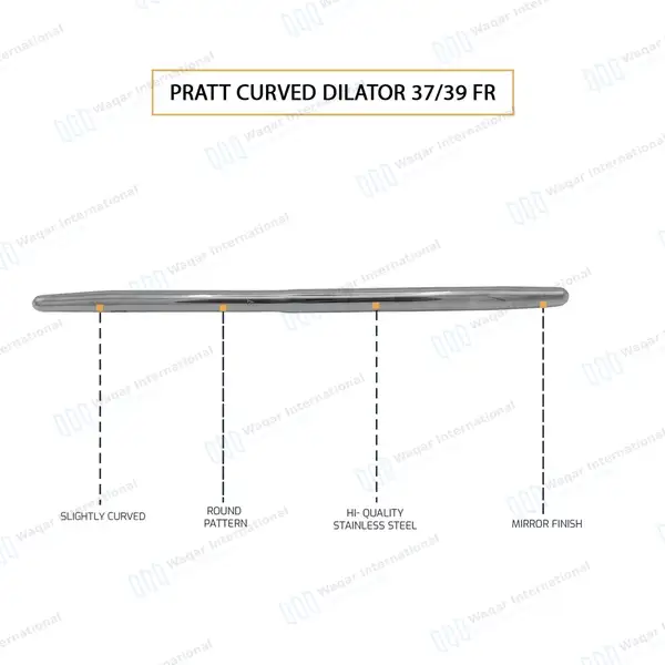 Double Ended Pratt Uterine Dilator 37/39 FR Curved - surgical instruments manufactured by Waqar International, Sialkot - view 4