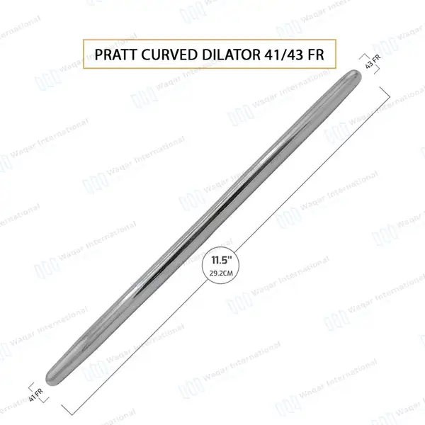 Double Ended Pratt Uterine Dilator 41/43 FR Curved - surgical instruments manufactured by Waqar International, Sialkot - view 3