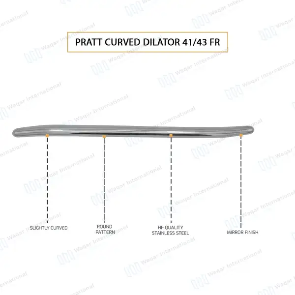 Double Ended Pratt Uterine Dilator 41/43 FR Curved - surgical instruments manufactured by Waqar International, Sialkot - view 4