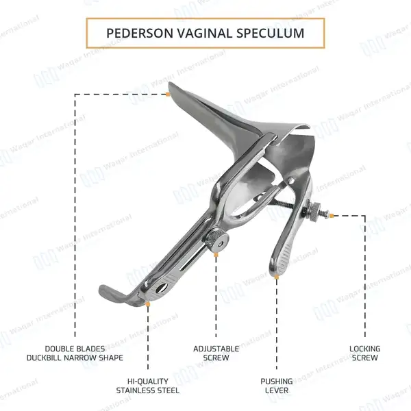 3 Pcs Pederson Vaginal Speculum Set - surgical instruments manufactured by Waqar International, Sialkot - view 4