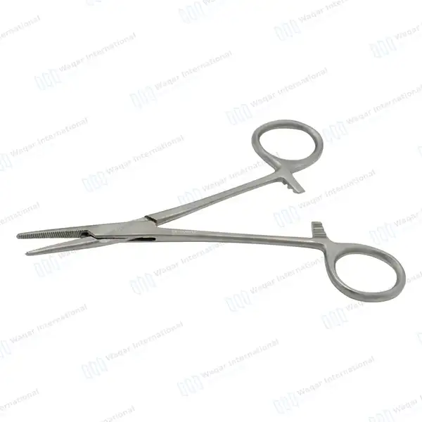 Crile Forceps 5.5″ (14cm) Straight Serrated Jaws - surgical instruments manufactured by Waqar International, Sialkot - view 6