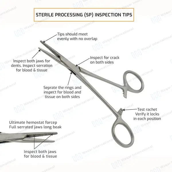 2 Pcs Crile Rankin Forceps 16cm Set - surgical instruments manufactured by Waqar International, Sialkot - view 11