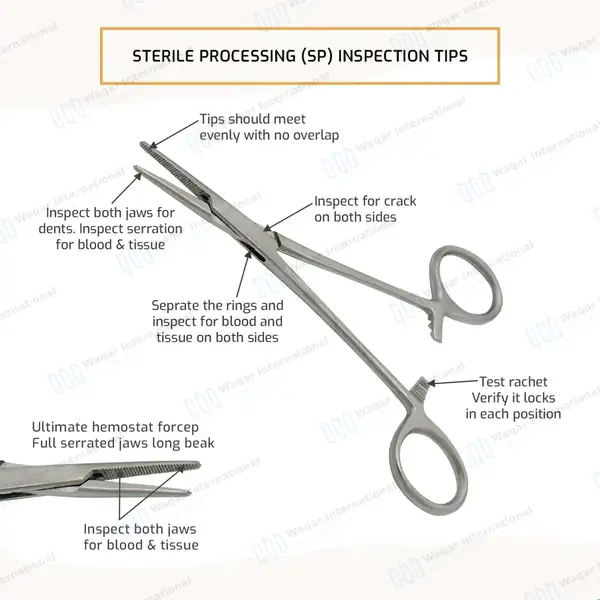 Halsted Mosquito Forceps 5″ Straight - surgical instruments manufactured by Waqar International, Sialkot - view 8