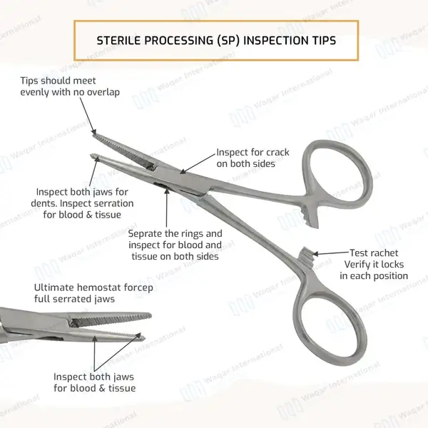 Hartmann Mosquito Forceps 3.5″ Straight - surgical instruments manufactured by Waqar International, Sialkot - view 7