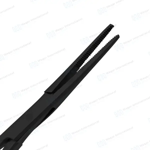 Kelly Forceps 5.5″ Straight Full Black Coated - surgical instruments manufactured by Waqar International, Sialkot - view 2