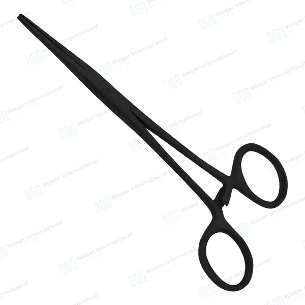 Kelly Forceps 5.5″ Straight Full Black Coated - surgical instruments manufactured by Waqar International, Sialkot - view 6