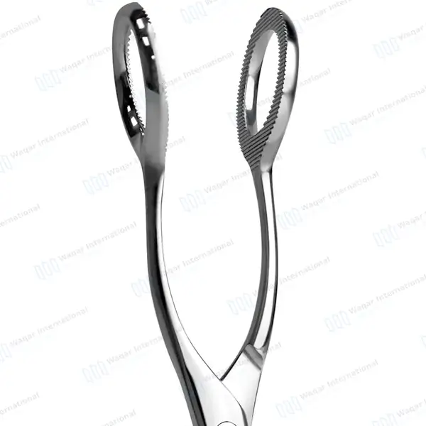5 Collins Tongue Seizing Forceps 6.75″ (17.1cm) Jaws 25mm Wide - surgical instruments manufactured by Waqar International, Sialkot - view 5