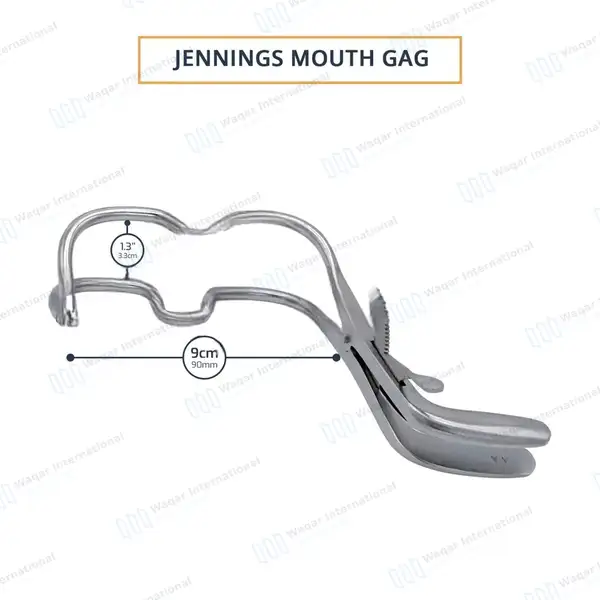 Jennings Dental Mouth Gag 9cm – Infant Size - surgical instruments manufactured by Waqar International, Sialkot - view 3