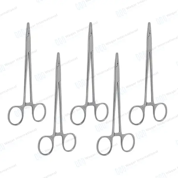 5 Pcs Crile Wood Needle Holder 6″ Set - surgical instruments manufactured by Waqar International, Sialkot - view 2