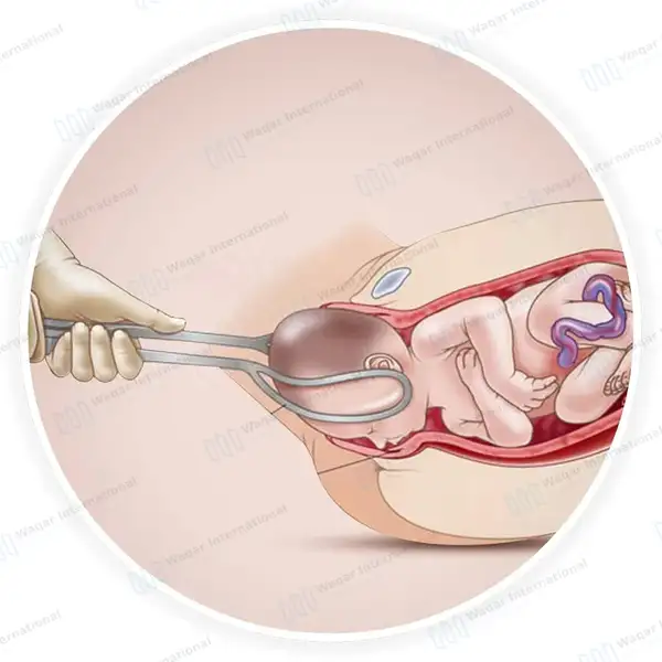 Piper Obstetrical Forceps 17 1/2″ (44.5cm) - surgical instruments manufactured by Waqar International, Sialkot - view 3