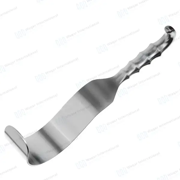 Deaver Grip Retractor 3″ x 12″ Curved Blade - surgical instruments manufactured by Waqar International, Sialkot - view 2