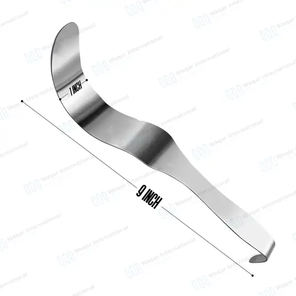 Deaver Retractor 1″ X 9″ (25 X 230mm) Solid Handle - surgical instruments manufactured by Waqar International, Sialkot - view 2
