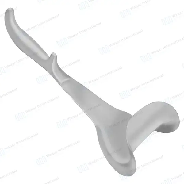 Doyen Abdominal Retractor 10″ Curved 3.5″x2″ Blade with Grip Handle - surgical instruments manufactured by Waqar International, Sialkot - view 5