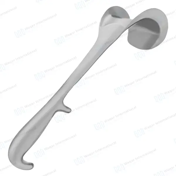 Doyen Abdominal Retractor 10″ Curved 3.5″x2″ Blade with Grip Handle - surgical instruments manufactured by Waqar International, Sialkot - view 6