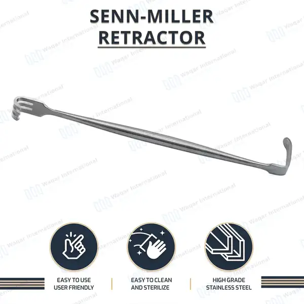 Senn-Mueller Retractor 16.2cm Blunt 3 Prongs - surgical instruments manufactured by Waqar International, Sialkot - view 10