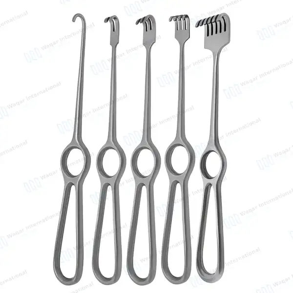 5 Volkmann Blunt Retractors 8.5″ (21.6cm) with Ring Handle - surgical instruments manufactured by Waqar International, Sialkot - view 2