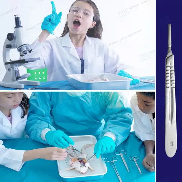 Scalpel Handle #4 - surgical instruments manufactured by Waqar International, Sialkot - view 4