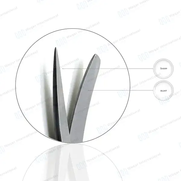 3 Operating Scissors 4.5″+5.5″+6.5″ Curved Sharp Blunt - surgical instruments manufactured by Waqar International, Sialkot - view 2