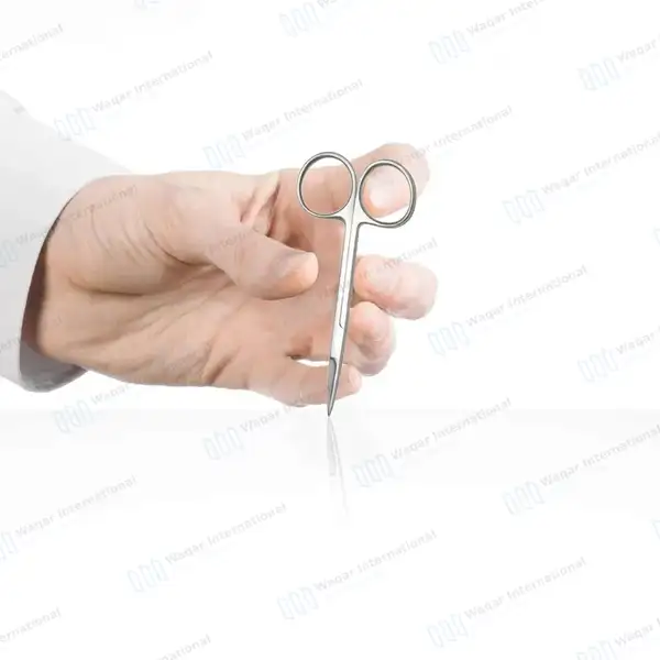 50 Iris Surgical Veterinary Scissors Straight + Curved 4.5″ - surgical instruments manufactured by Waqar International, Sialkot - view 8