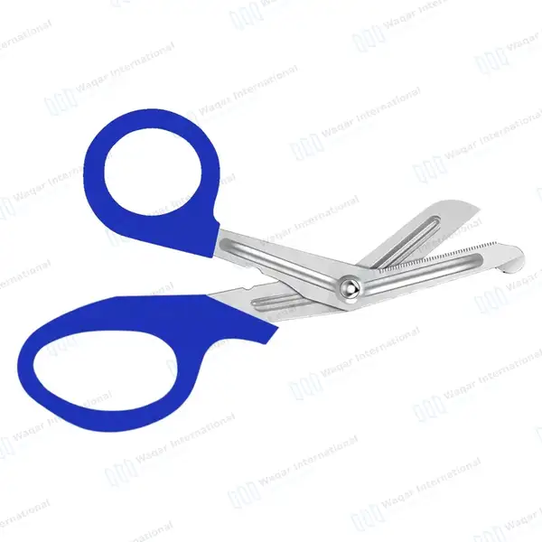 Blue EMT/EMS Utility 5.5″ Paramedic Bandage Scissors - surgical instruments manufactured by Waqar International, Sialkot - view 5