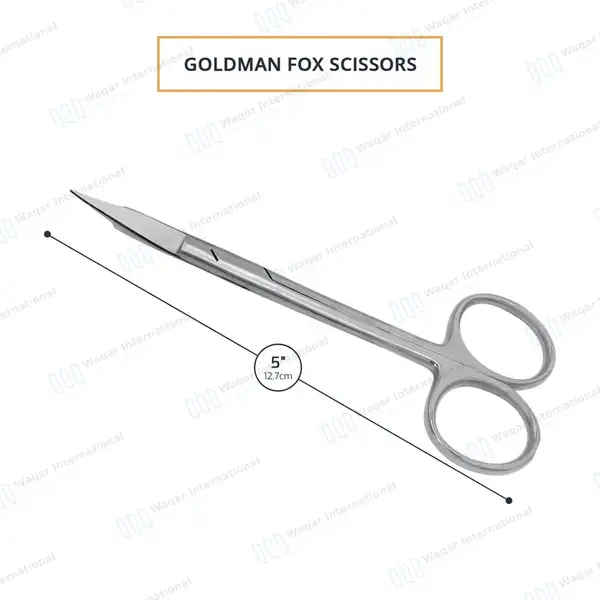 Goldman Fox Scissor 5″ Straight Dental Surgical Instrument - surgical instruments manufactured by Waqar International, Sialkot - view 3