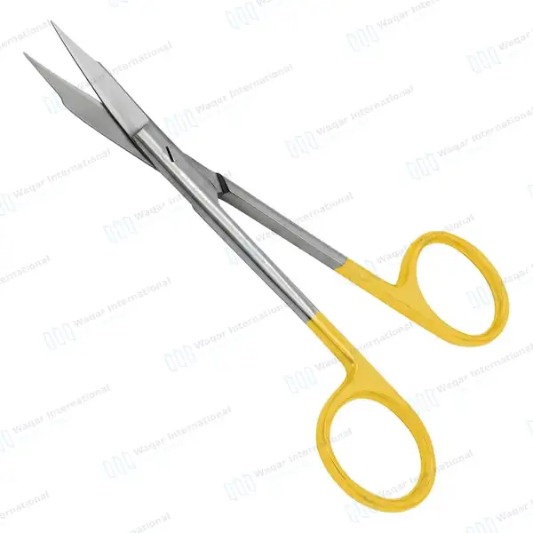 Goldman Fox TC Scissors 5″ (12.7cm) Curved - surgical instruments manufactured by Waqar International, Sialkot - view 2