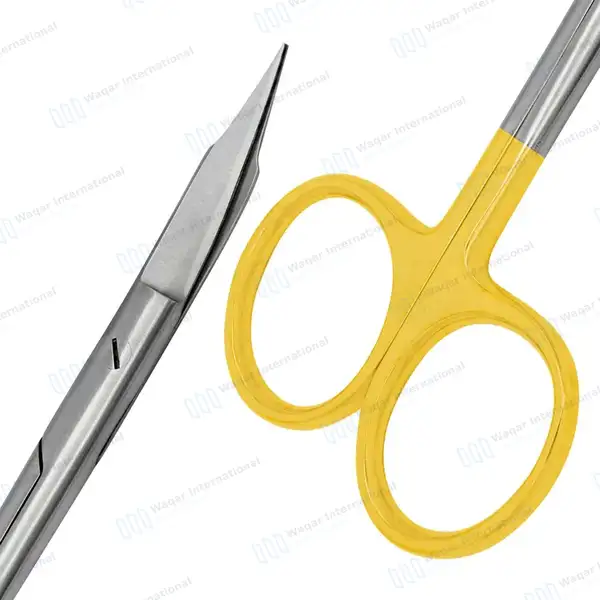 Goldman Fox TC Scissors 5″ (12.7cm) Curved - surgical instruments manufactured by Waqar International, Sialkot - view 6